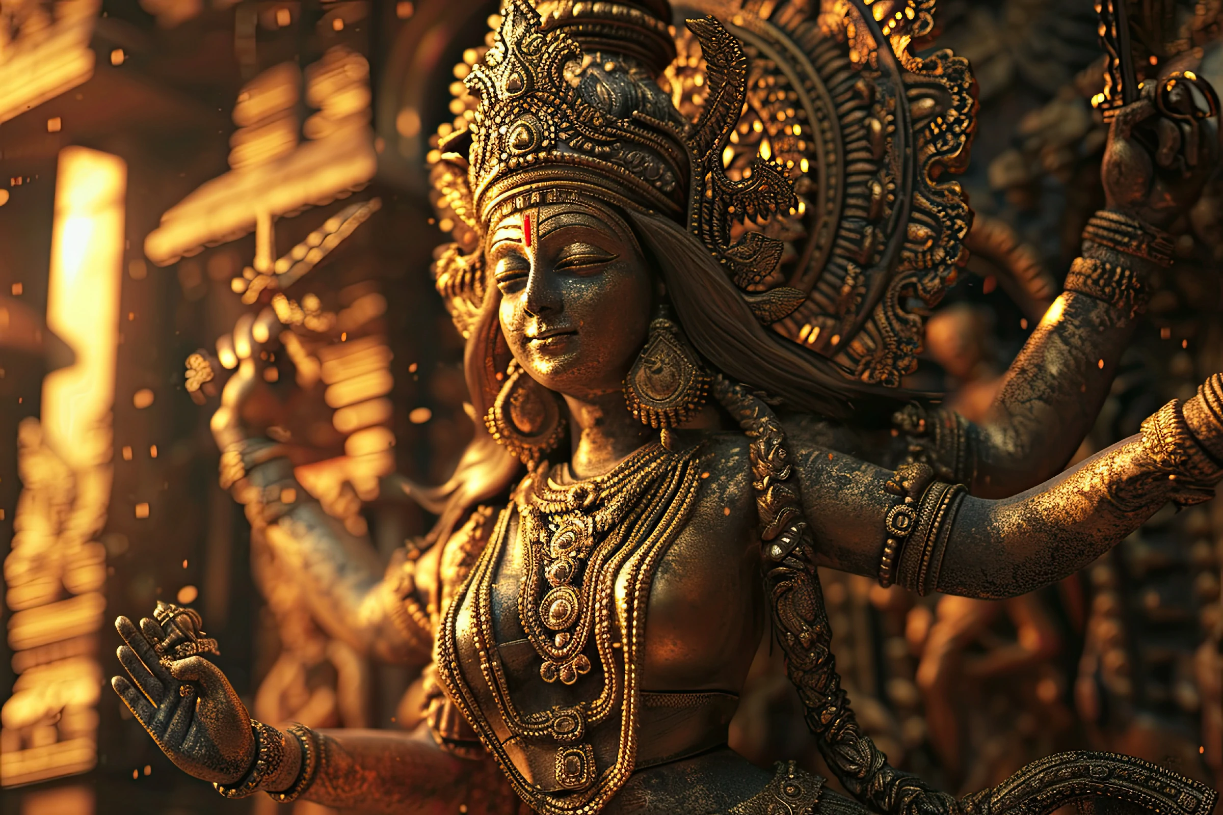 3d durga goddess navratri celebration 1