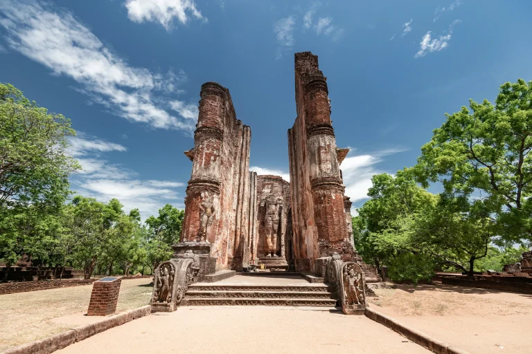 ruins historical city polonnaruwa sri lanka